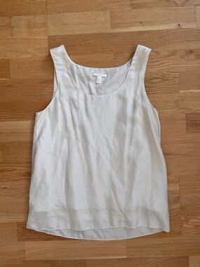 COS cream Scoop Neck Silk Tank
